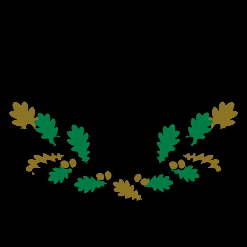 Hirsch Geweih Eiche Logo 3farbig