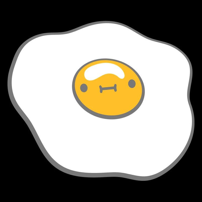 Fried egg with face