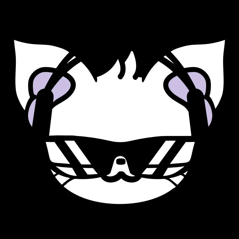 Cool mignon DJ chat tête d’animal de compagnie chaton