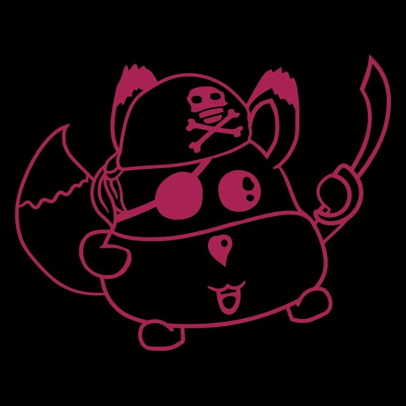 Petit renard mignon pirate animal sabre oeil patch