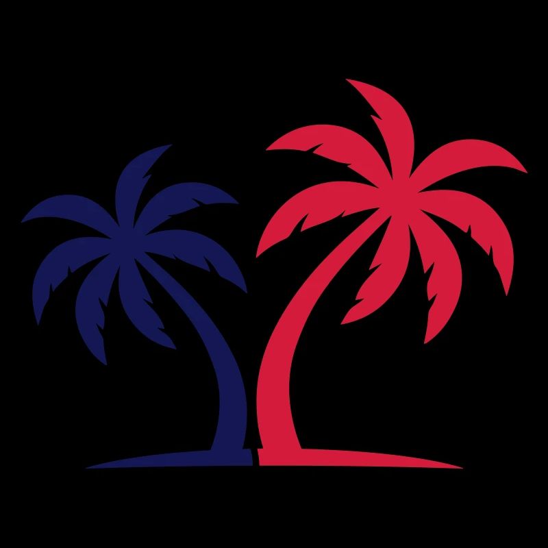 Île symbole de palmier