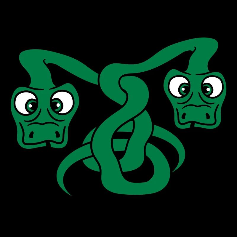 2 drôle de long serpents de dessins animés comique