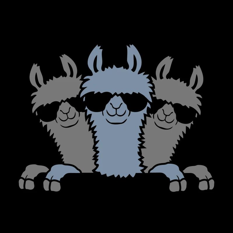 Lamas Freunde hinter Mauer