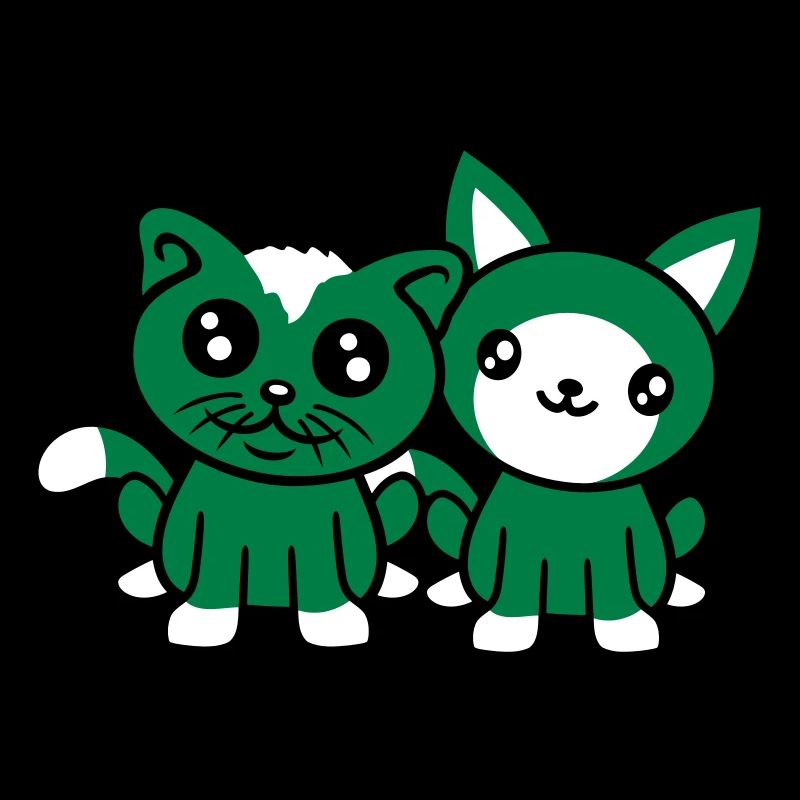 2 chats amis équipe équipage deux chatons de compagnie