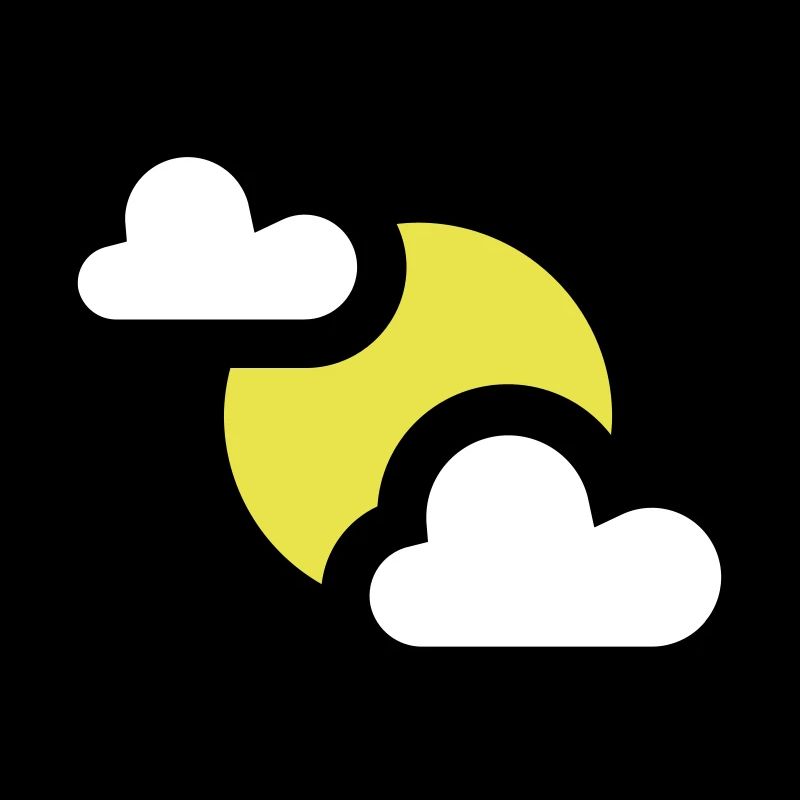 Wetter Symbol oder Icon teilweise bedeckt