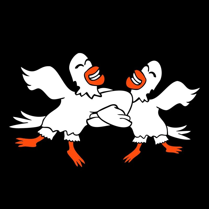 2 Ducks Dancing Circle Dance Polka Party Celebrate Fun
