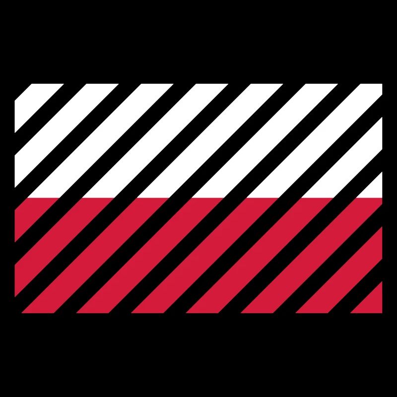 Drapeau rayé Pologne