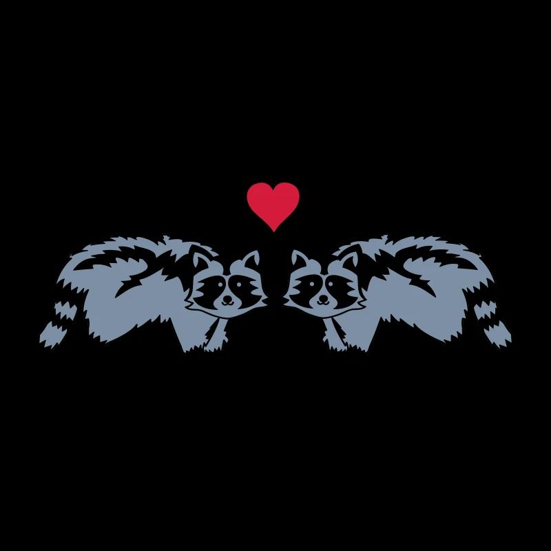 Ratons laveurs amoureux