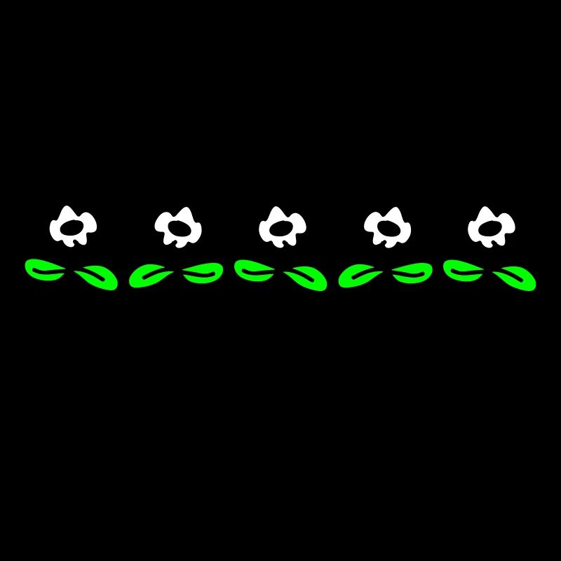 Five Pretty Daisies 5 Flowers Decorative Row