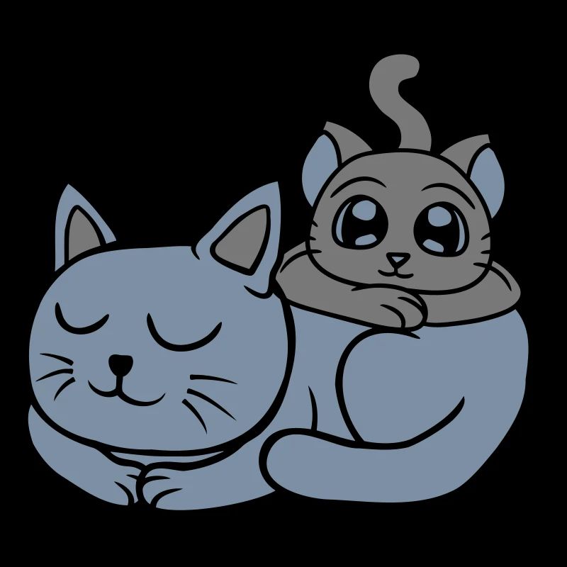 Friends 2 cats on each other