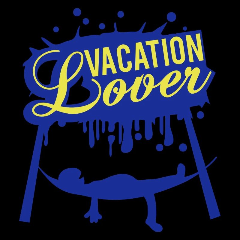 Vacation Lover Graffiti Hängematte Schlafen Spruch