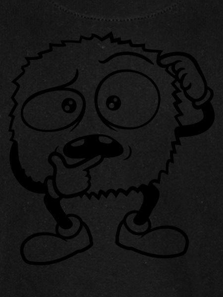Monster skeptisches Gesicht Comic