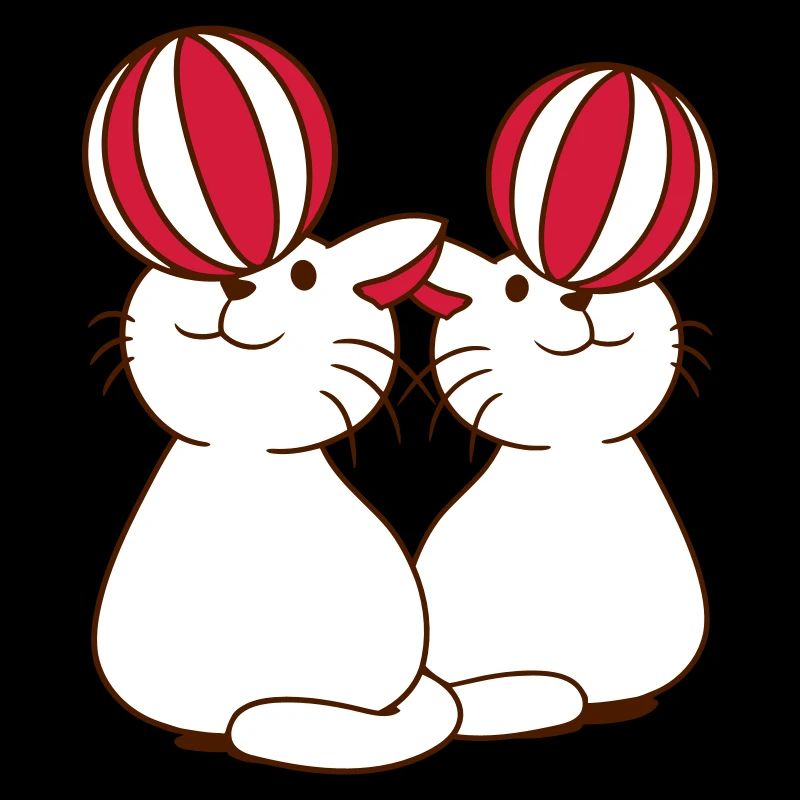 2 chats jouant au ballon Support de ballon de plage Fun Circus