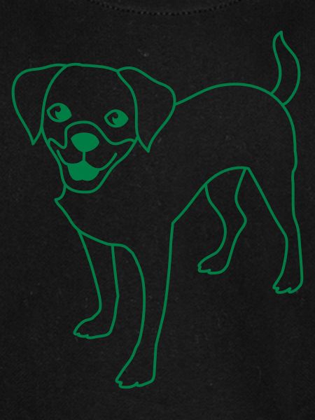 chien chiot debout