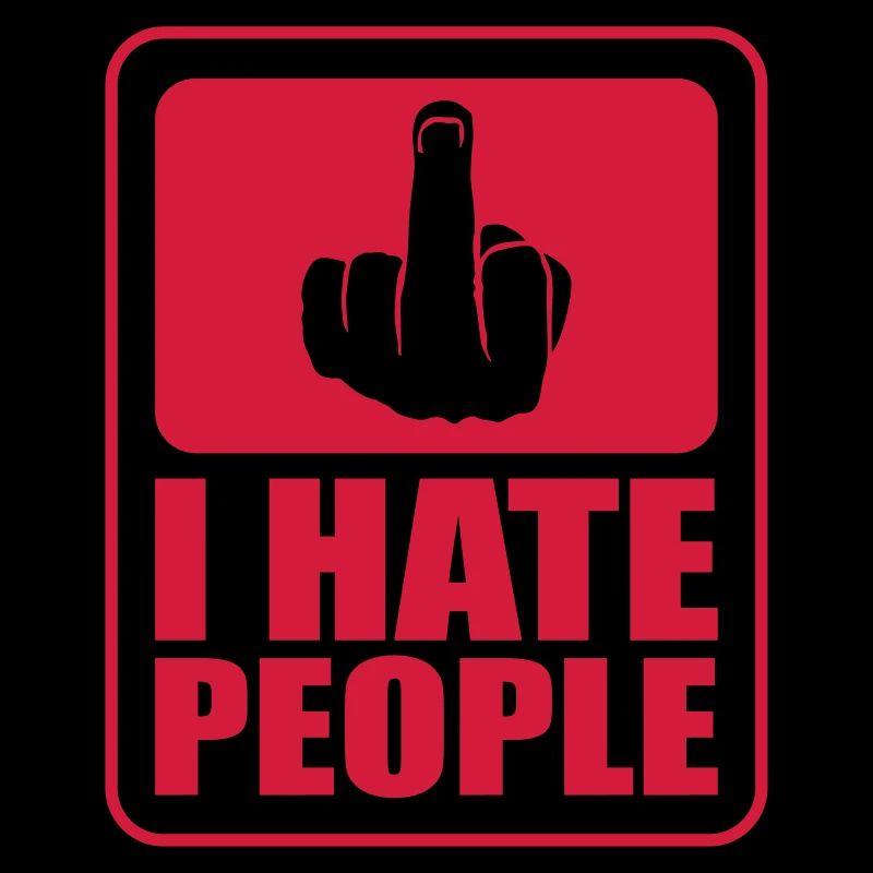 mittelfinger boese cool logo humans text aufkleber