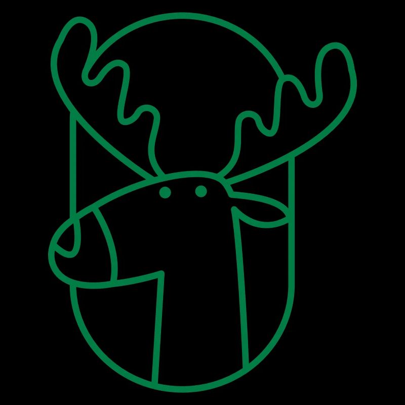 Sitting up moose head