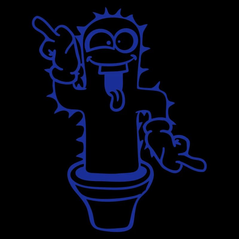 Cactus Cacti Face Prickly Funny Grimace