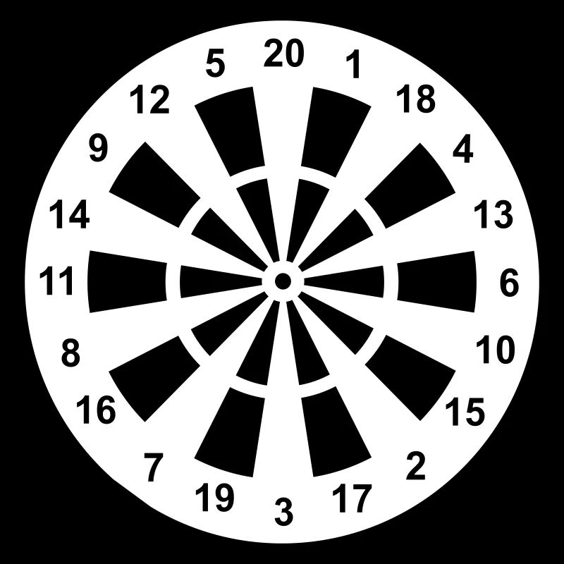 Jeu de fléchettes élégant en blanc