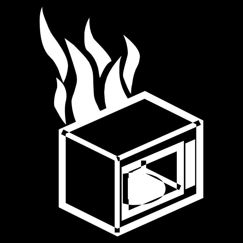 Burning microwave