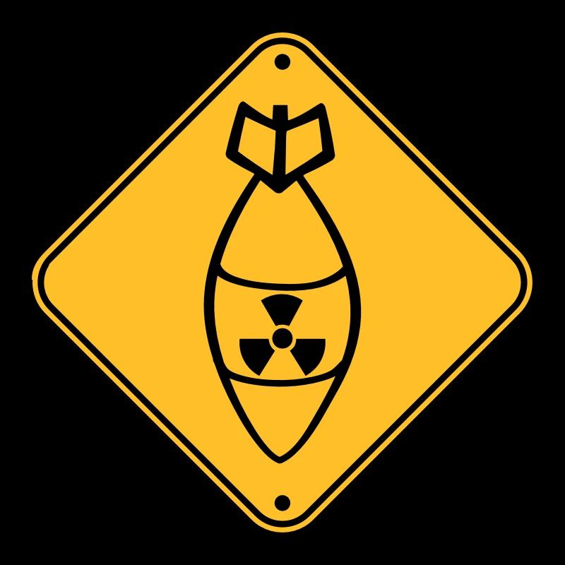shield danger caution warning caution atomic bomb r