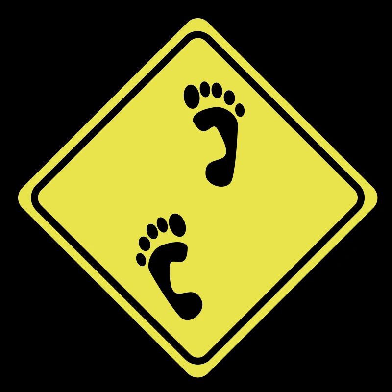 Avertissement pieds nus - 2 Vector Couleur