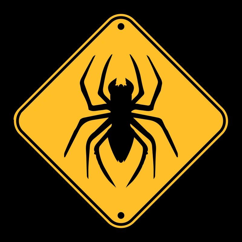 shield warning caution hazard caution zone spider