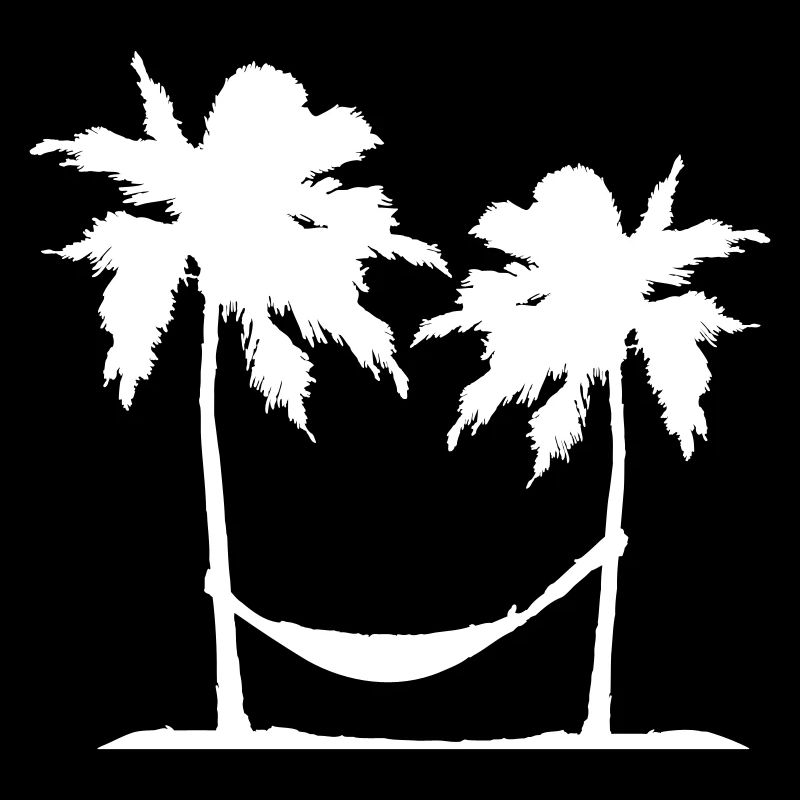 Hammock Under 2 Palm Trees Recreation Beach Sleeping
