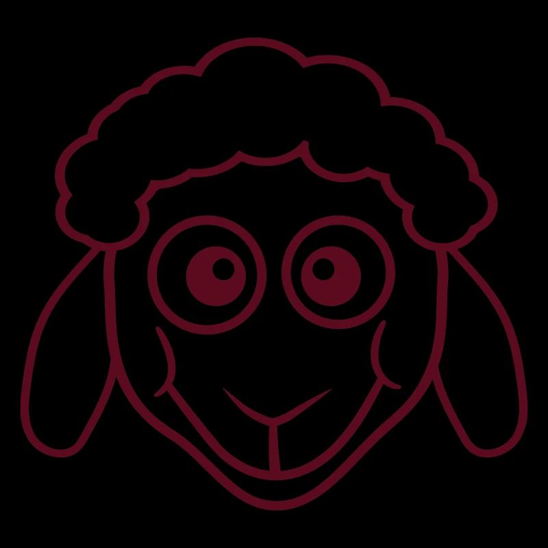 Sheep Face Head Cute Cute Lamb Cool Comic