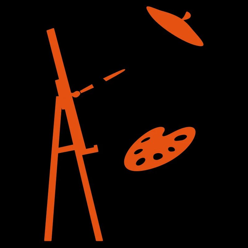 A painter working on his masterpiece