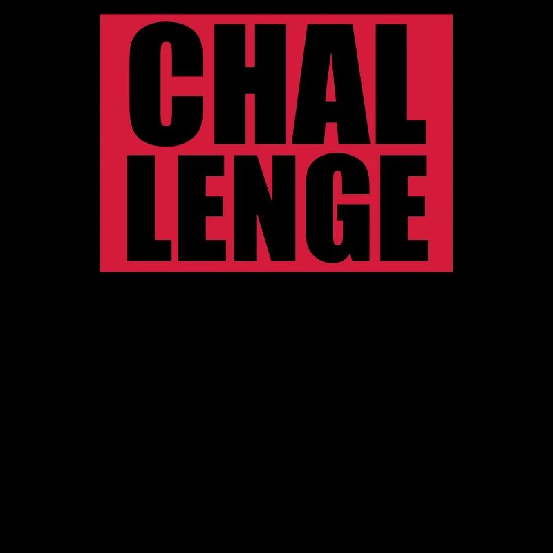 Cool Challenge Accepted texte Design