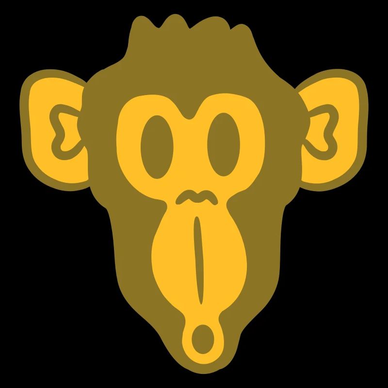 Startled curious funny monkey