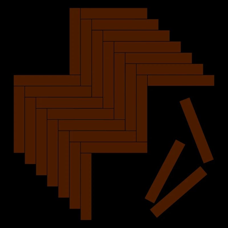parquet in a herringbone pattern