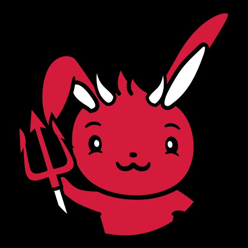 Bunny Devil Demon Evil Satan Hell Trident Costume