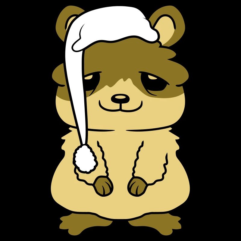 Good night sleepy hat hamster