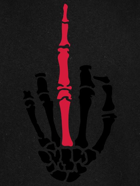 middle finger skulls