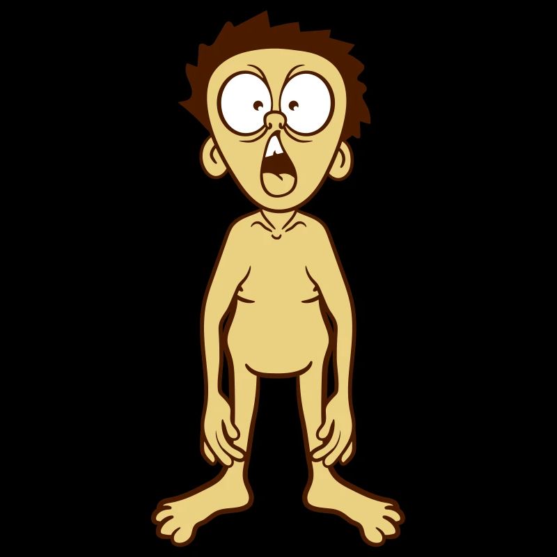 nu peur effrayé choc crier garçon