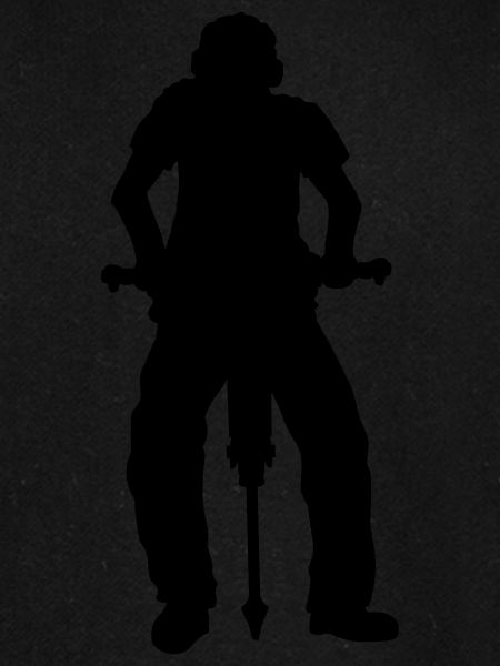 Bauarbeiter Presslufthammer Silhouette
