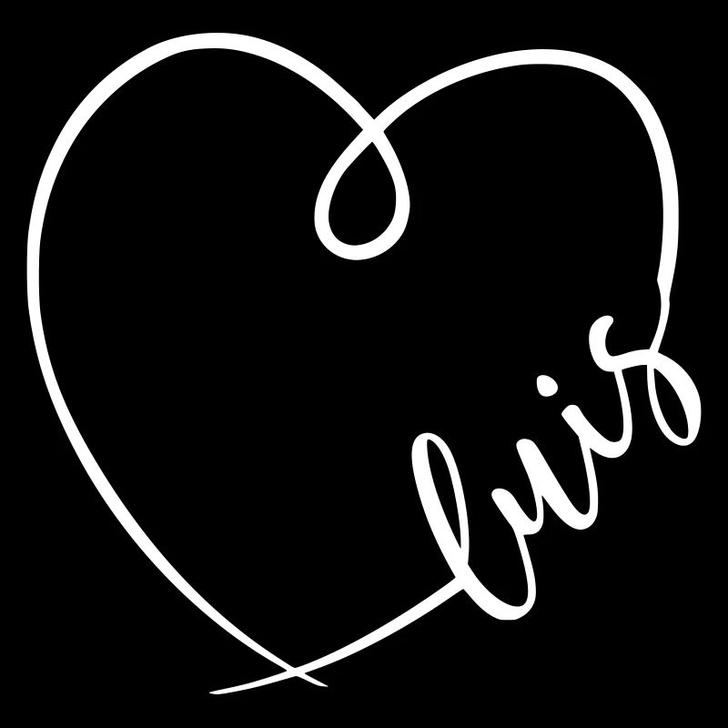 Luis Name Calligraphy Heart