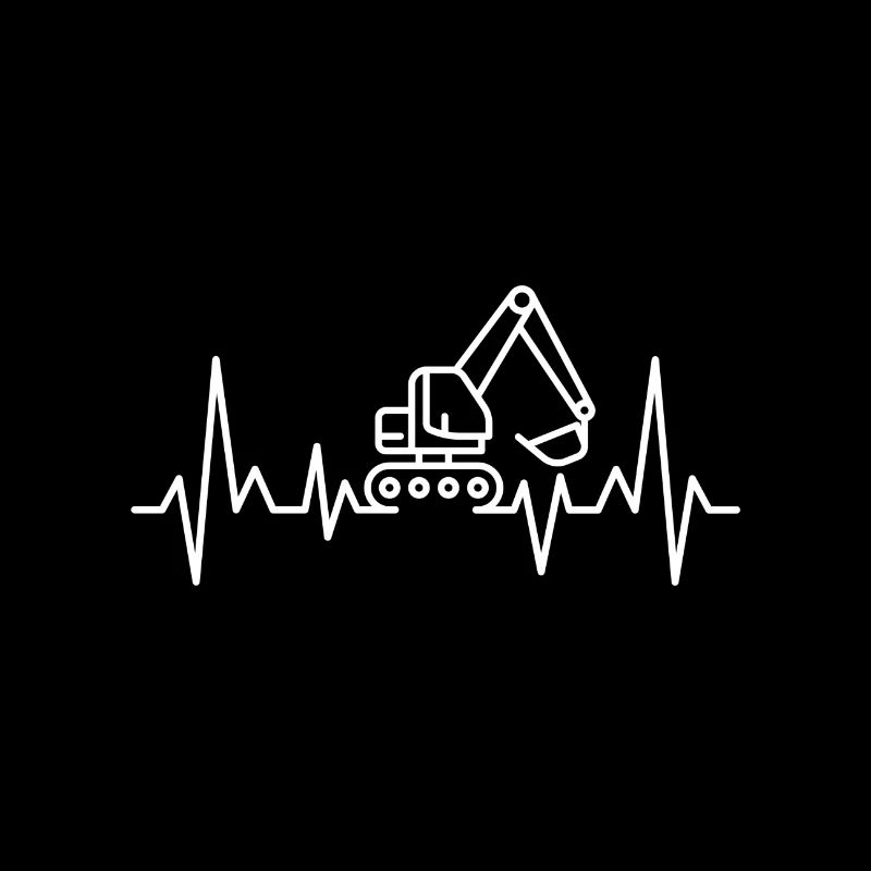 Excavator Shirt · Construction Worker · Construction · Heartbeat