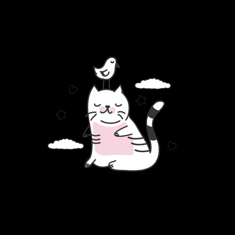 oiseau dans le chat