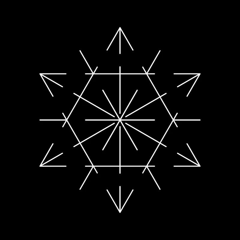 Hexagone minimaliste