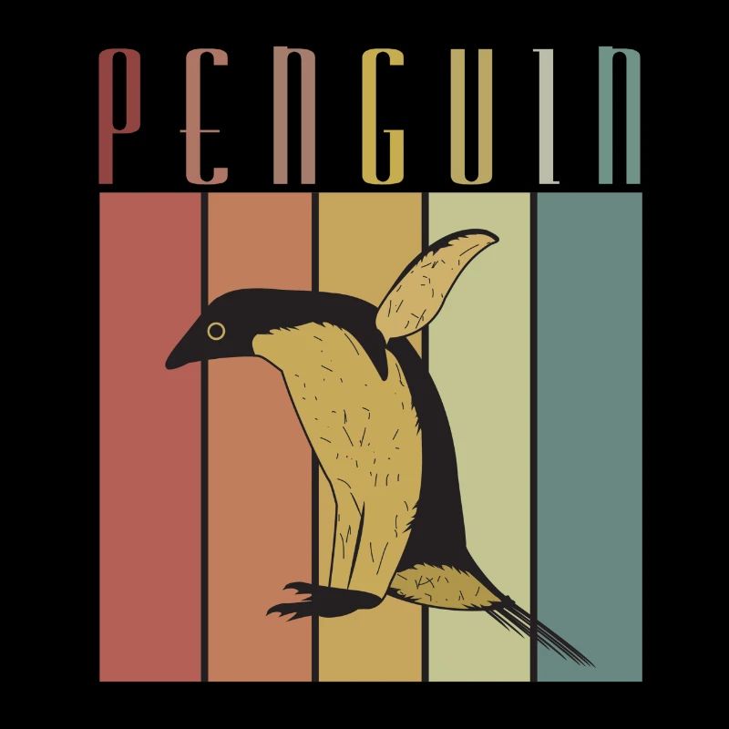 Pinguin Oldshool Geschenk Idee