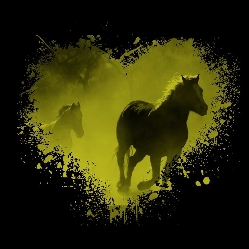 Pferde Reiten Splatter Fleck Splash Spritzer Herz
