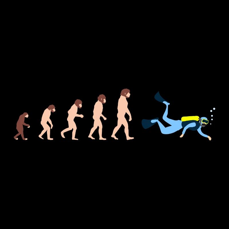 Tauchen Human Evolution Taucher Lustiges Geschenk