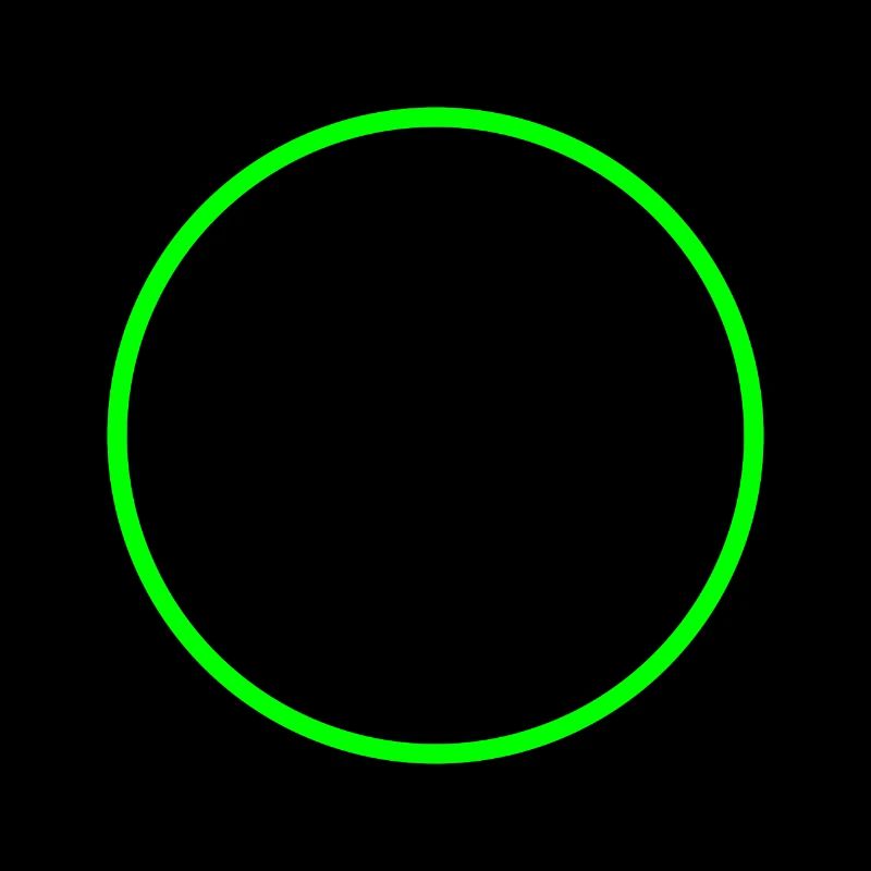 Circle ring shape icon green