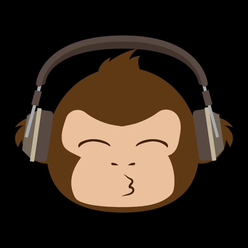 Music monkey headset Funny gift idea