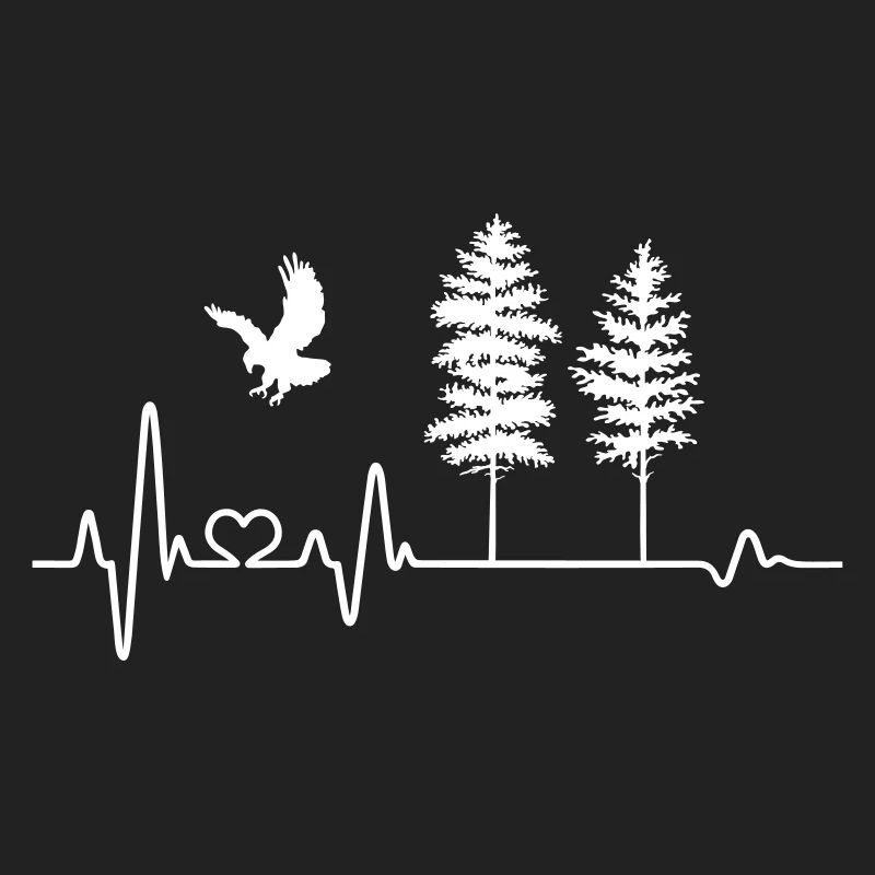Heartbeat Eagle Nature Wilderness Forest Tree Trees ECG