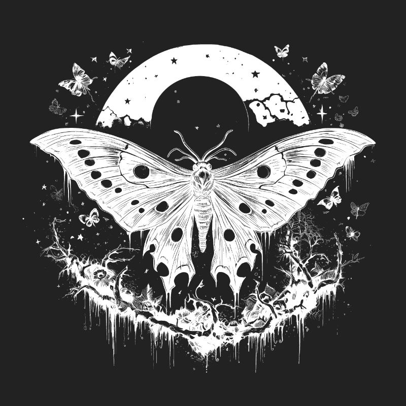 Mystical moth with magic pattern