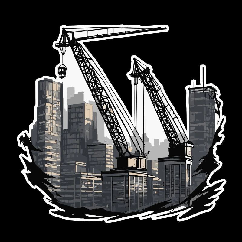 Crane / construction site / winch / crane system