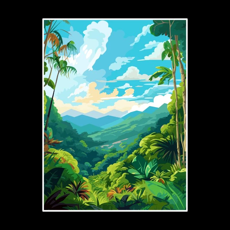 Amazone Regenwald Vintage Reiseposter Souvenir